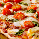 flatbread margherita style pizza